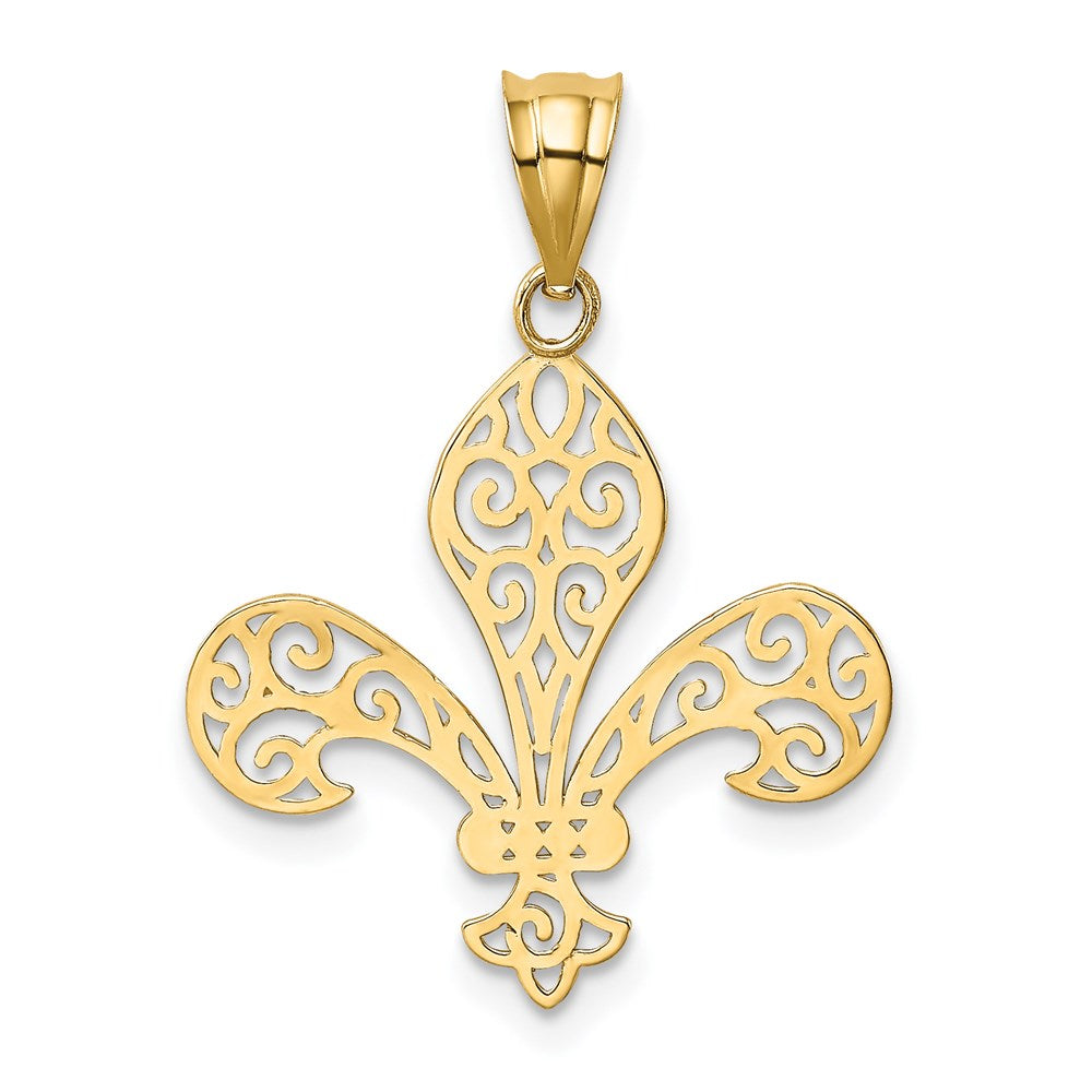 Charlie & Co Jewelry | 14k Filigree Fleur De Lis Pendant - Model K4770