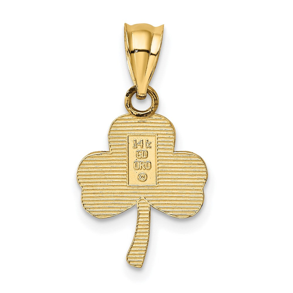 Gold Three-Leaf Clover Pendant Model-K4779 - Charlie & Co. Jewelry
