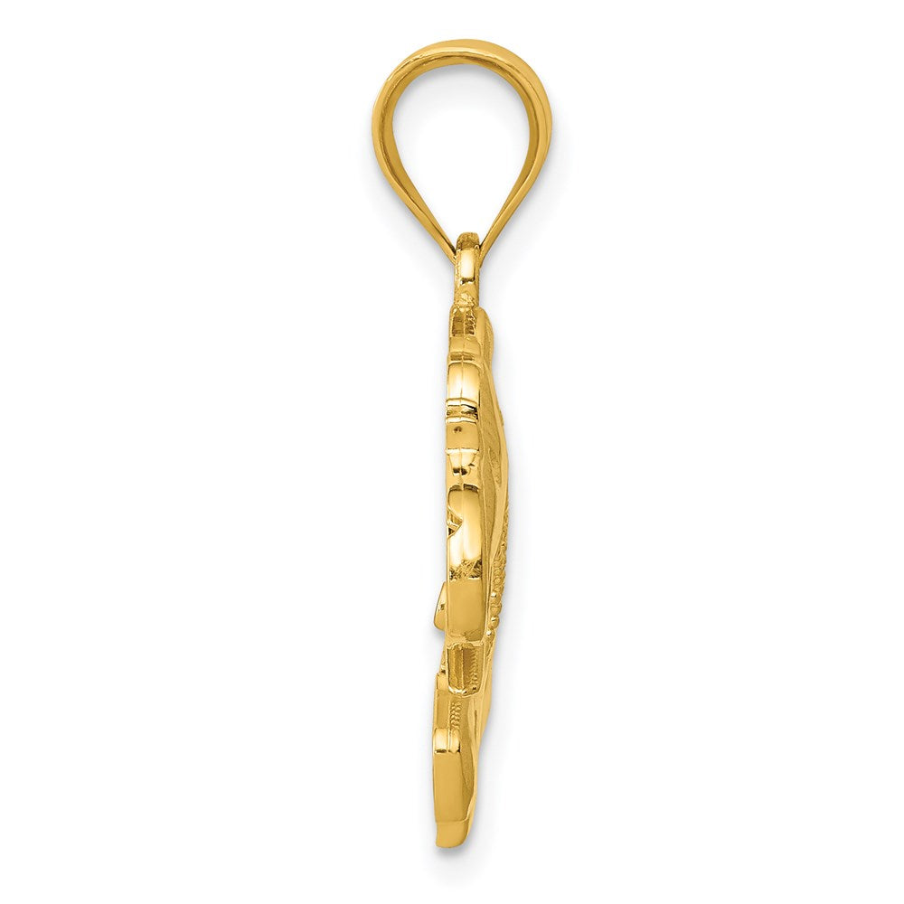 14k Gold Filigree Elephant Necklace Pendant - Charlie & Co. Jewelry