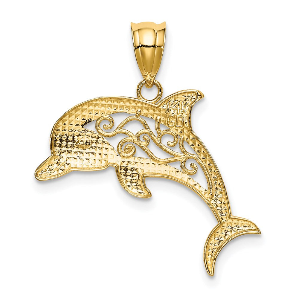 Charlie & Co Jewelry | 14k Filigree Dolphin Pendant - Model K4877