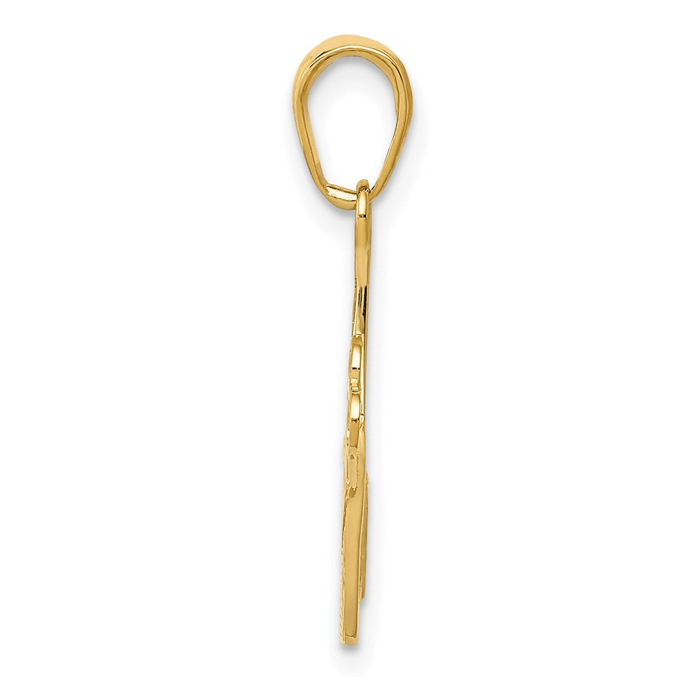 14K Gold Comb and Scissors Pendant - Charlie & Co. Jewelry