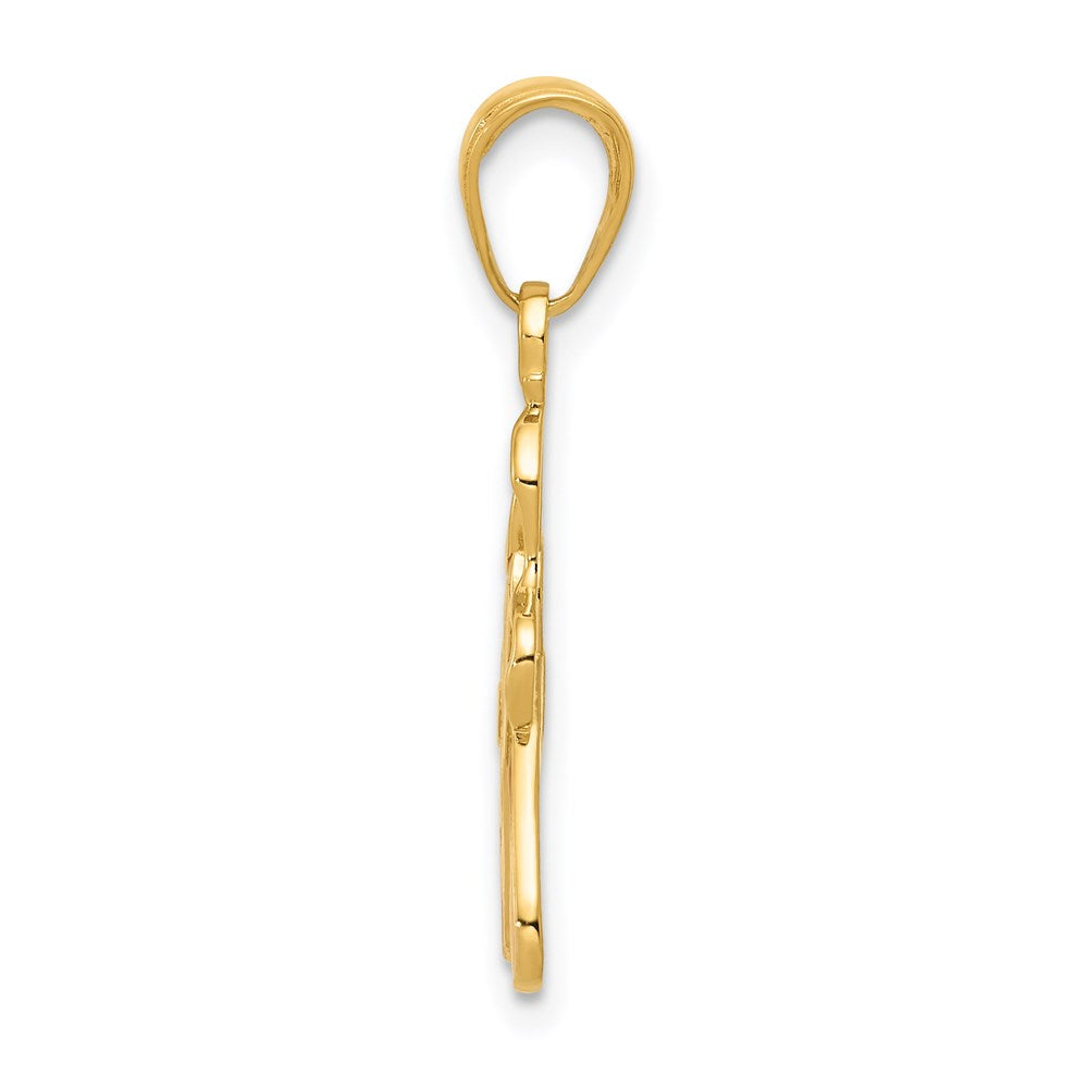 14K Gold Enameled Ballet Slippers Charm Necklace - Charlie & Co. Jewelry