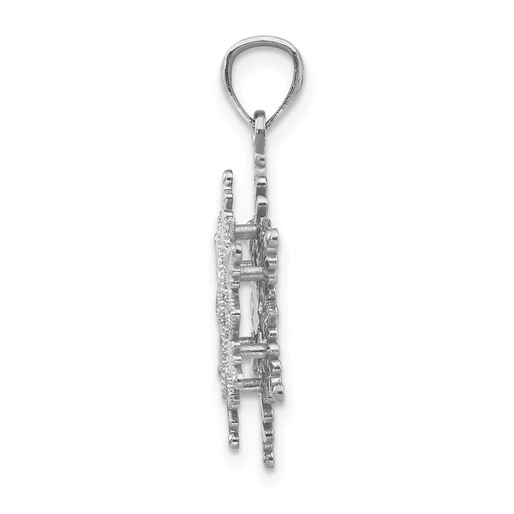 White Gold Large Snowflake Charm Model-K5229 - Charlie & Co. Jewelry