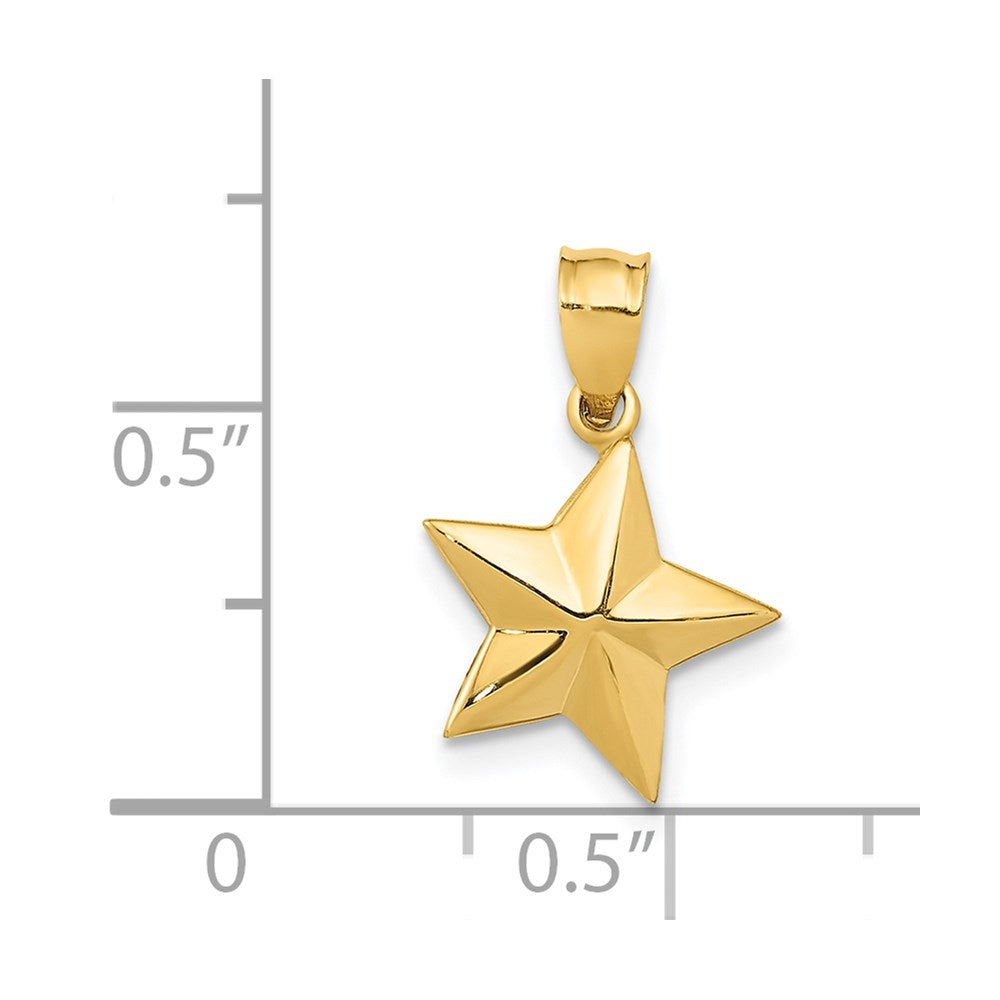Gold Star Necklace Pendant Model-K5308 - Charlie & Co. Jewelry