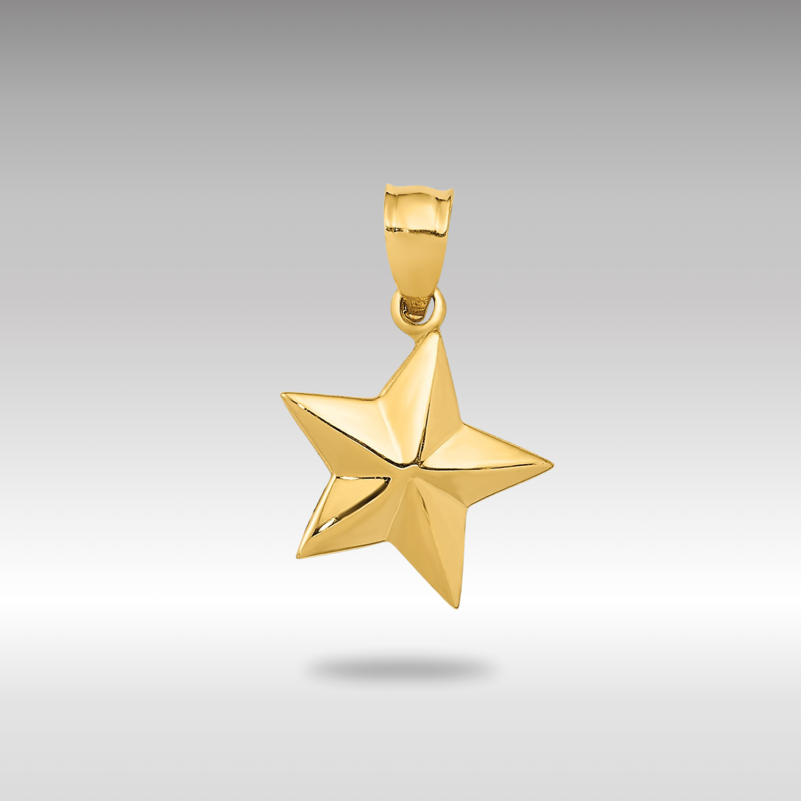 Gold Star Necklace Pendant Model-K5308 - Charlie & Co. Jewelry