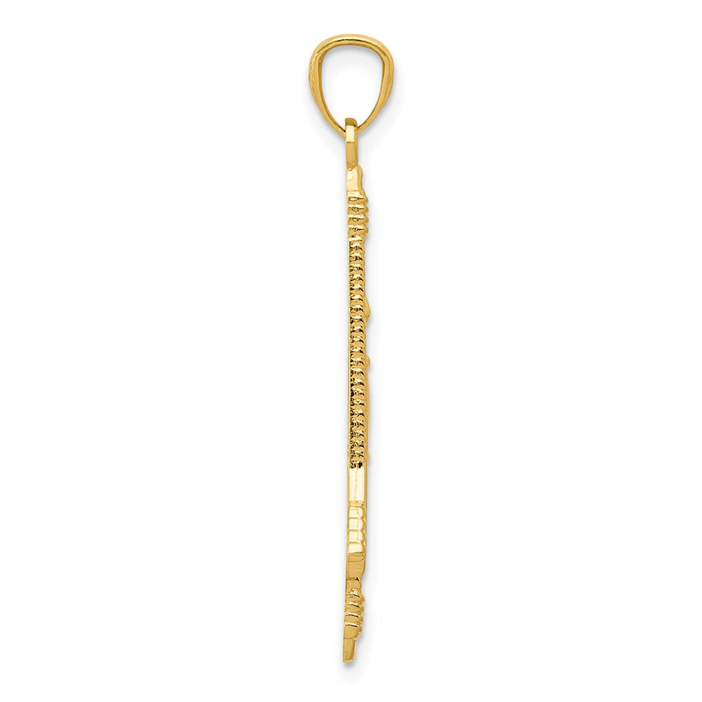 14K Gold Bow and Arrow Pendant Necklace - Charlie & Co. Jewelry