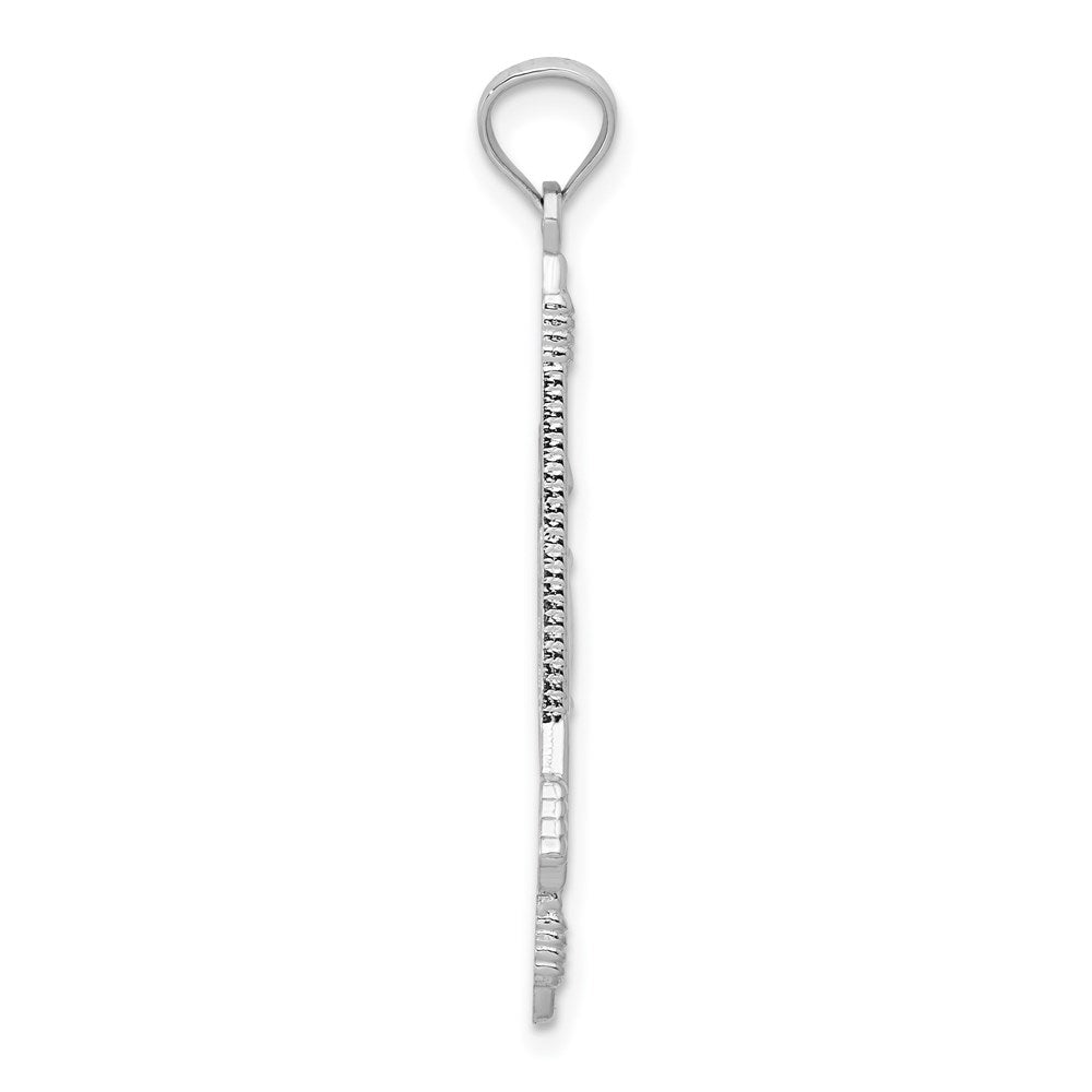 14K White Gold Bow and Arrow Pendant - Charlie & Co. Jewelry