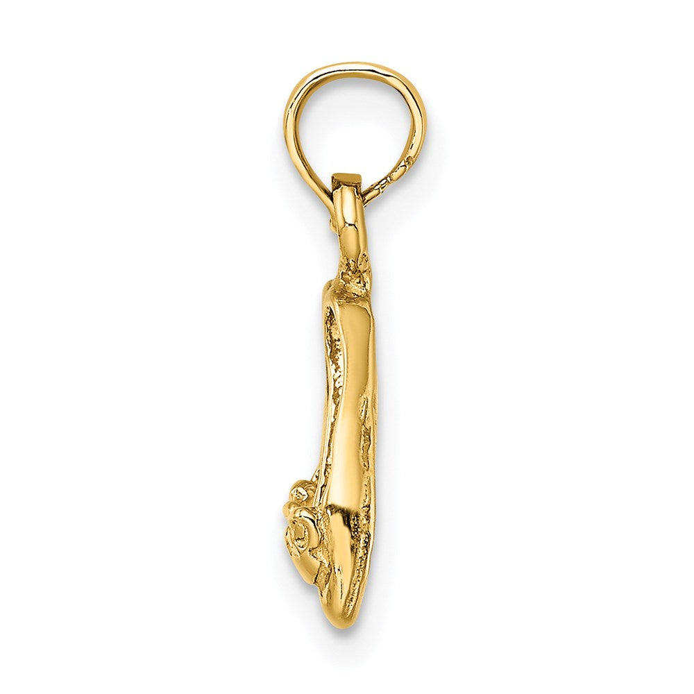 14K Gold Ballet Slippers Necklace Charm - Charlie & Co. Jewelry