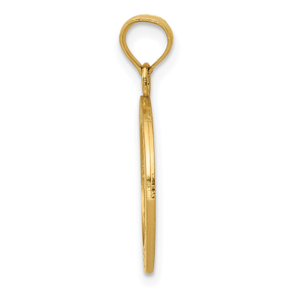 Gold Saint Michael Solid Medal Pendant Model-K5666 - Charlie & Co. Jewelry