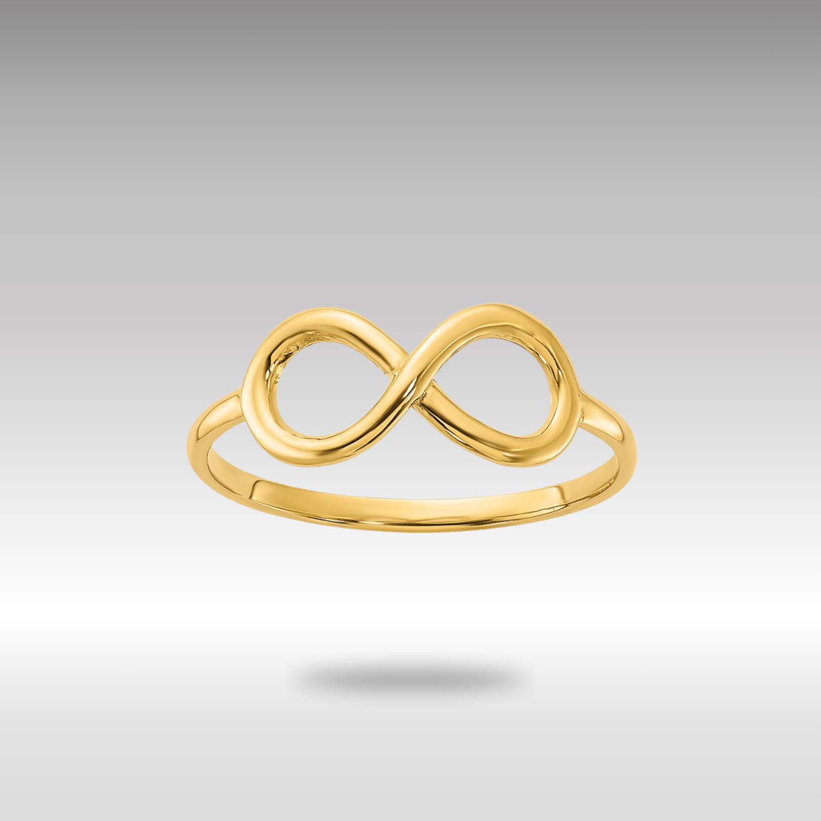 Gold Polished Infinity Ring Model-K5750 - Charlie & Co. Jewelry