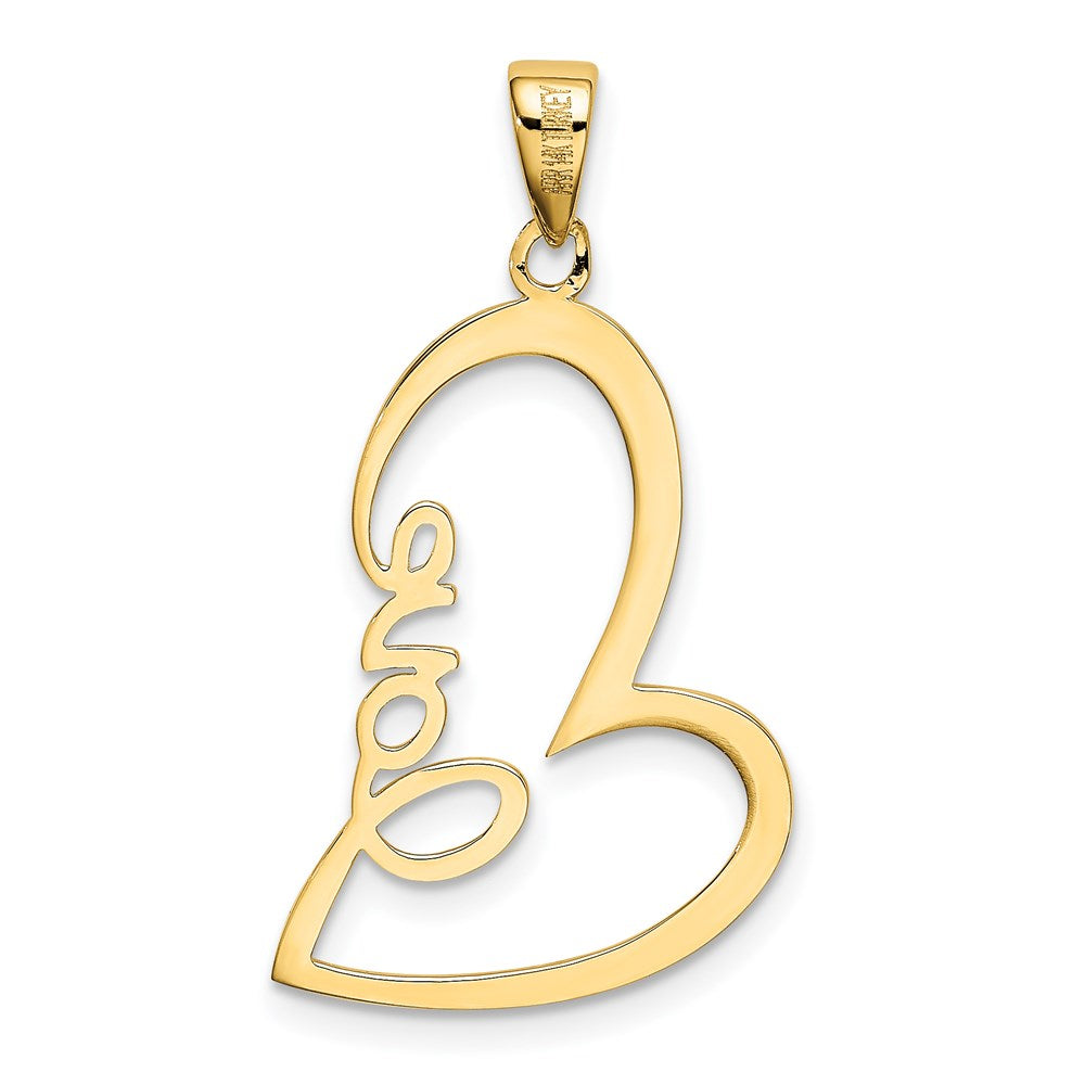 Charlie & Co Jewelry | 14k Gold Polished Love Heart Pendant - Model K5870