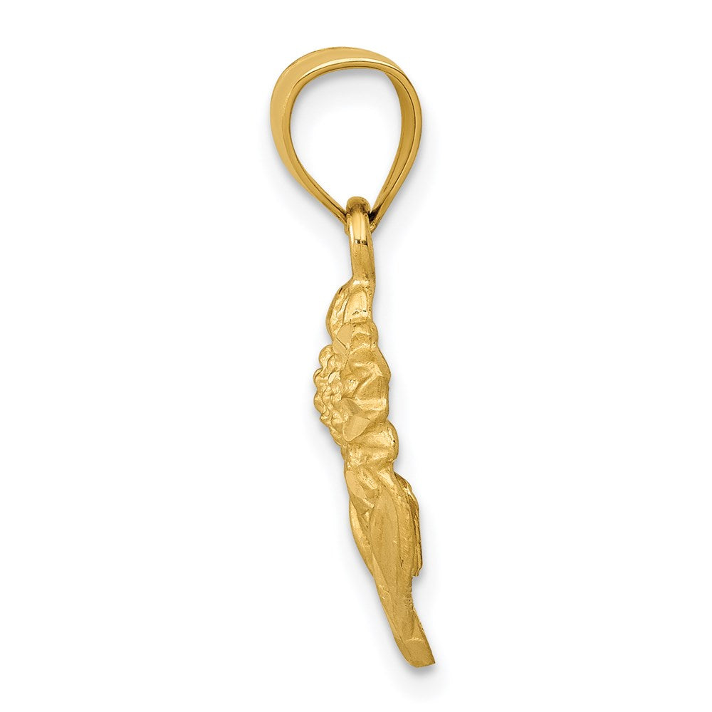 Charlie & Co Jewelry | 14k Satin Diamond-cut Sunflower Pendant - Model K5971