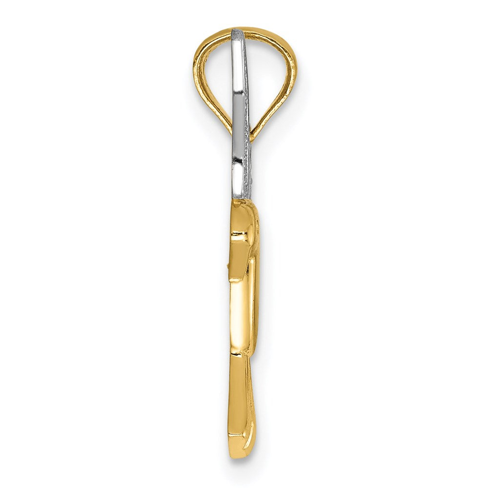 Yellow Gold and White Gold Hummingbird Necklace Pendant Model-K5997 - Charlie & Co. Jewelry