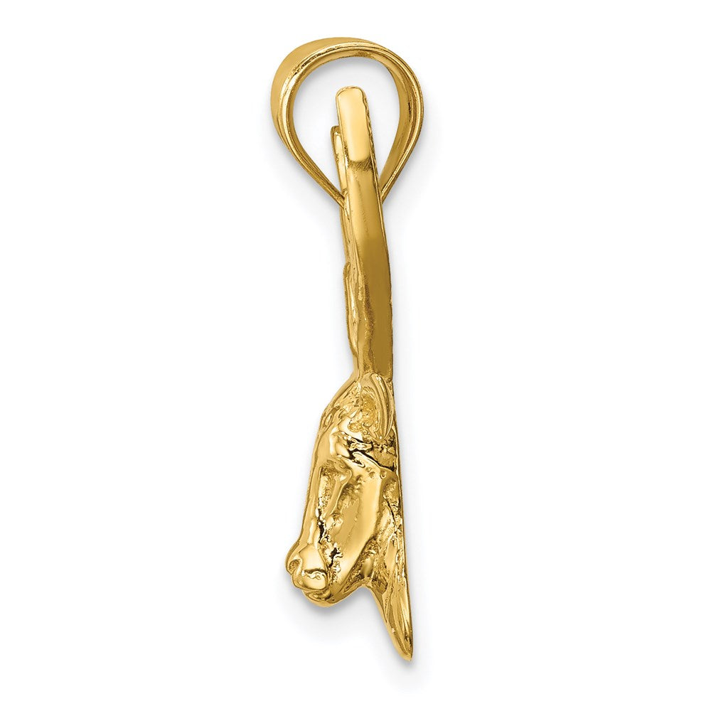 14k Gold Deer Head Necklace Pendant - Charlie & Co. Jewelry
