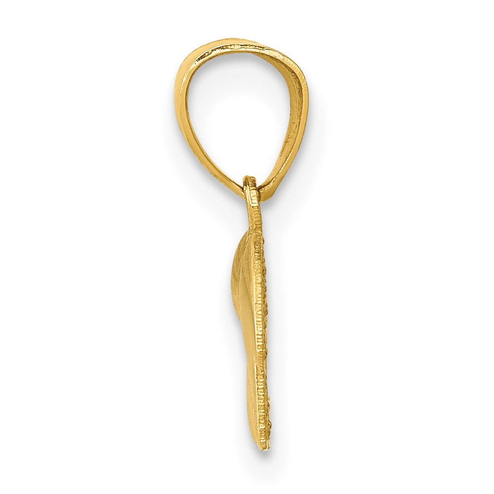 14K Gold Polished Elephant Necklace Pendant - Charlie & Co. Jewelry