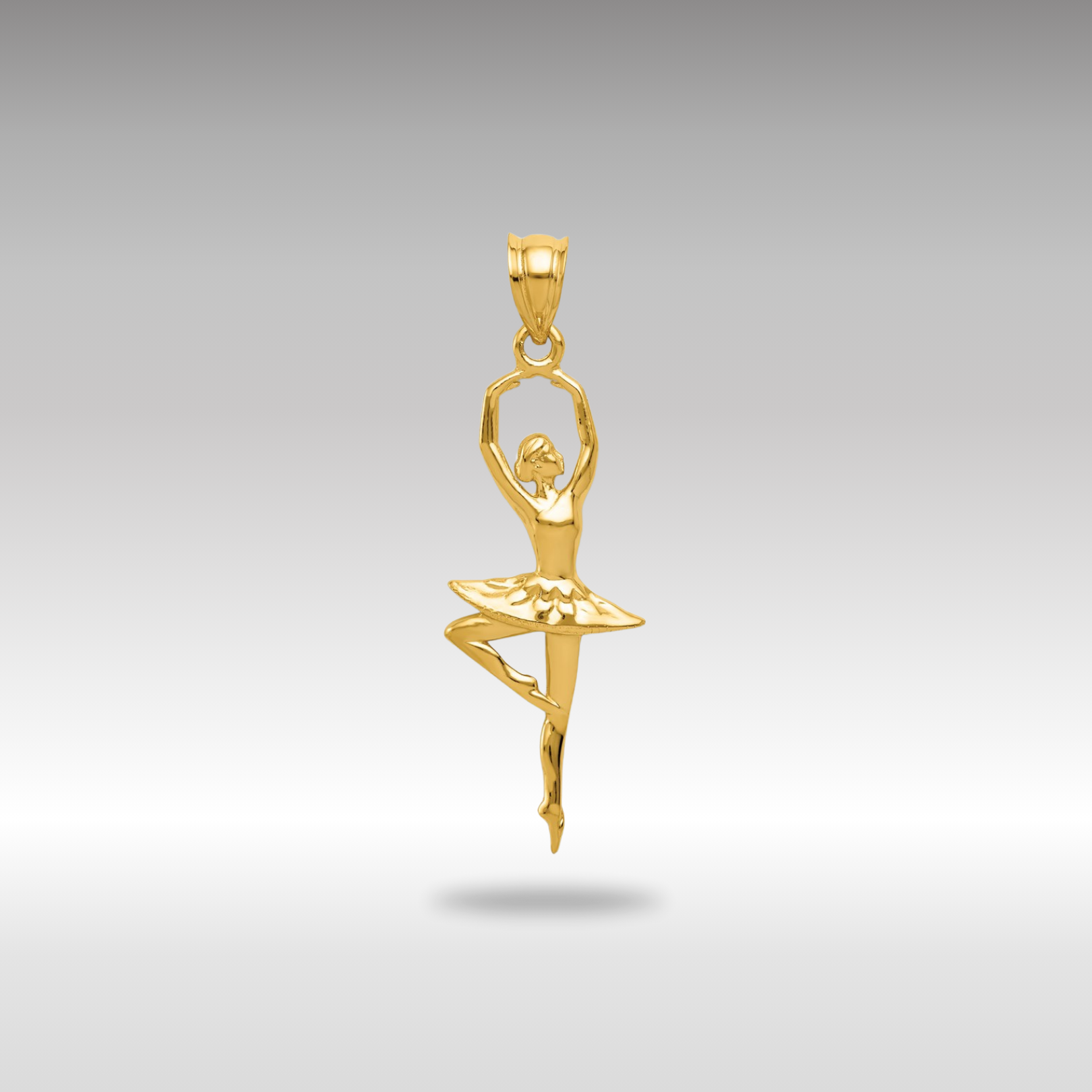 Gold Large Ballerina Necklace Pendant - Charlie & Co. Jewelry