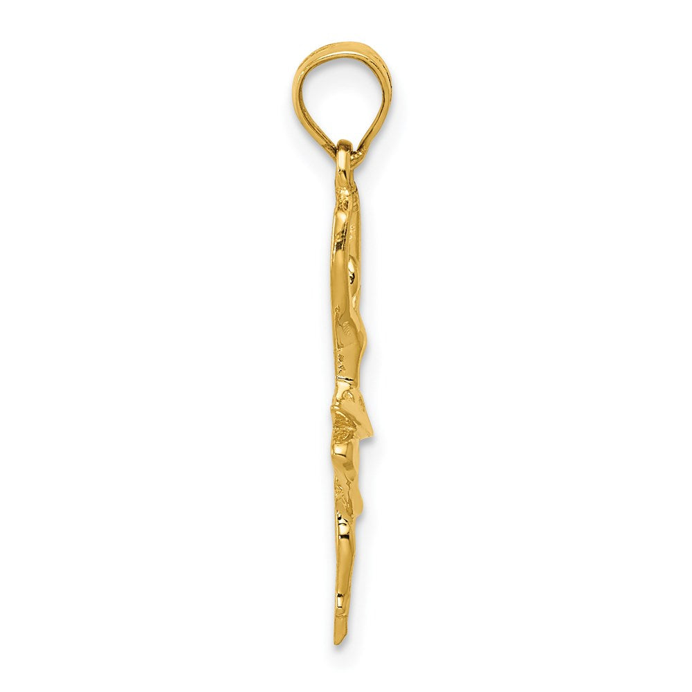 14K Gold Ballerina Necklace Pendant - Charlie & Co. Jewelry