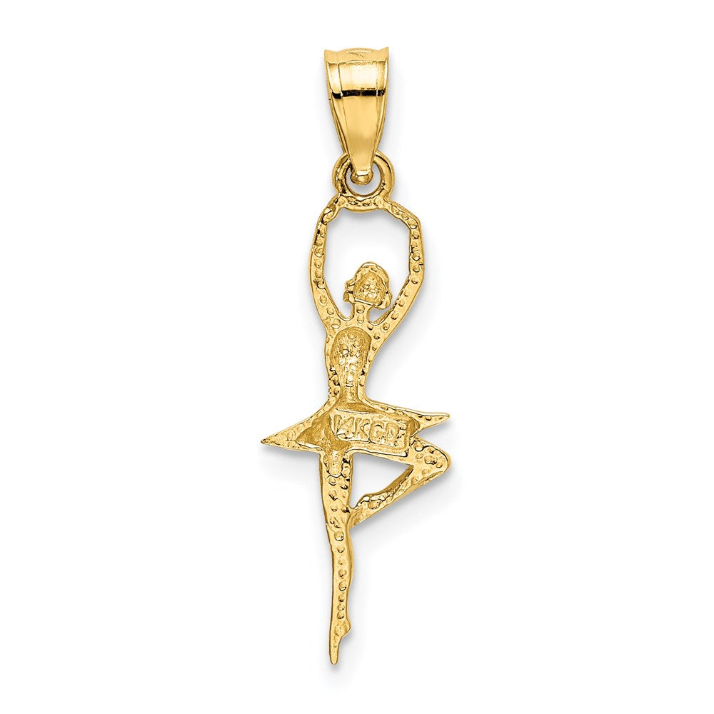 14K Gold Ballerina Necklace Pendant - Charlie & Co. Jewelry
