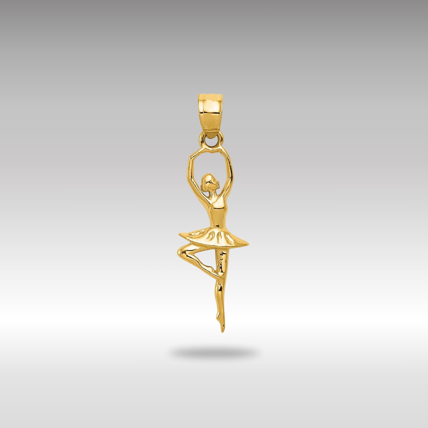 Gold Ballerina Necklace Pendant - Charlie & Co. Jewelry