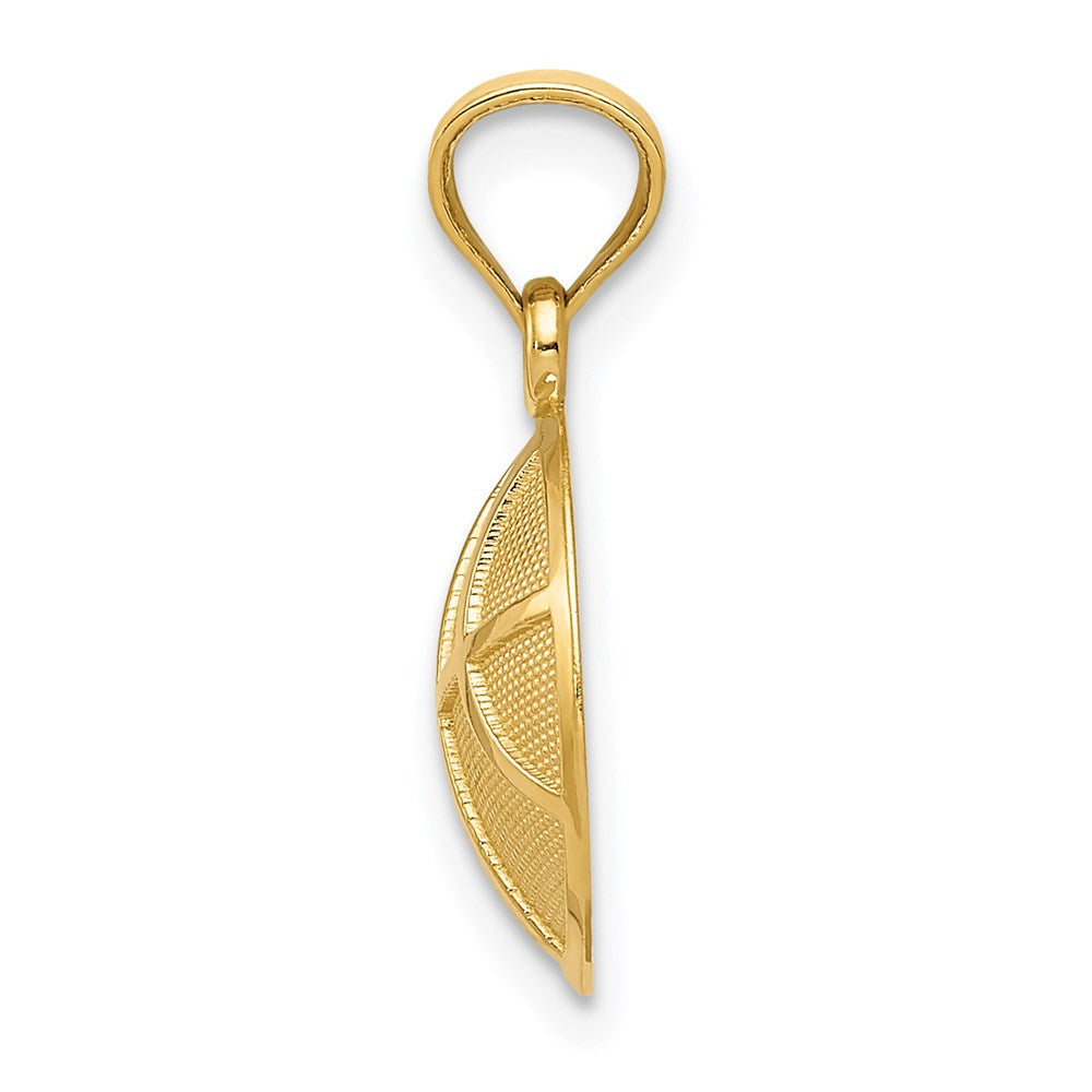 Charlie & Co Jewelry | 14k Satin And Polished Basketball Pendant - Model K6143