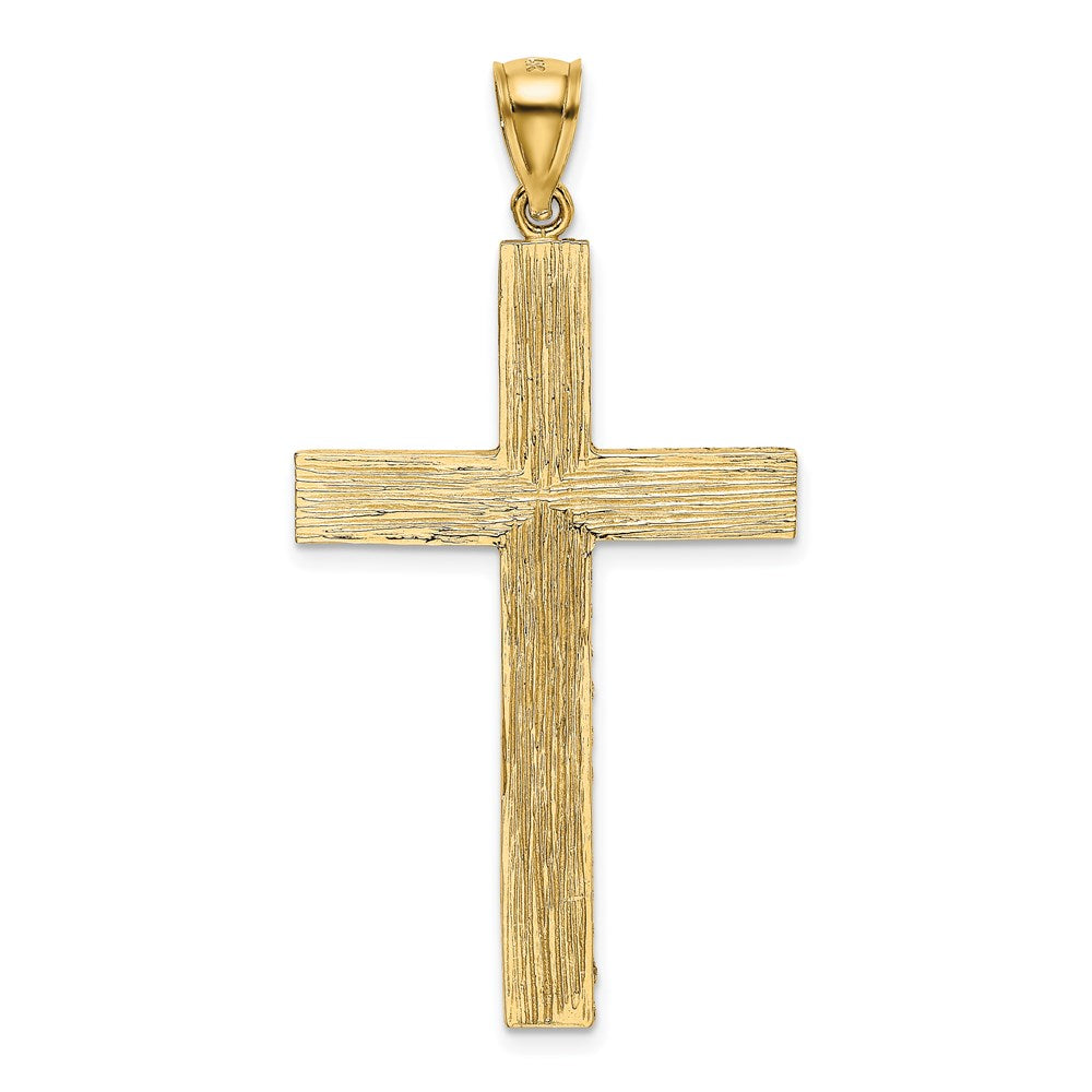 Charlie & Co Jewelry | 14k Polished And Textured Diamond-cut Latin Cross Pendant - Model K6169