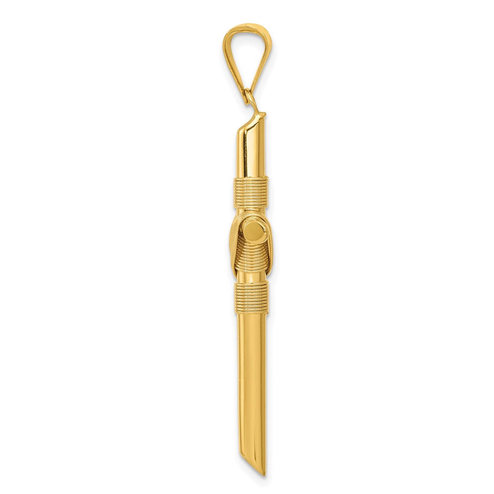 Charlie & Co Jewelry | 14k Polished W/center Wrap Tube Cross Pendant - Model K6188