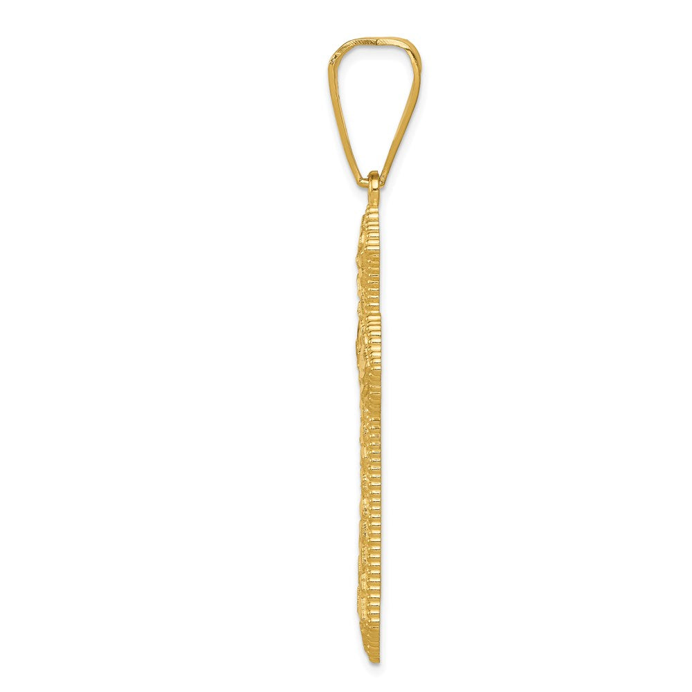 Charlie & Co Jewelry | 14k Diamond-cut Budded Cross Pendant - Model K6223