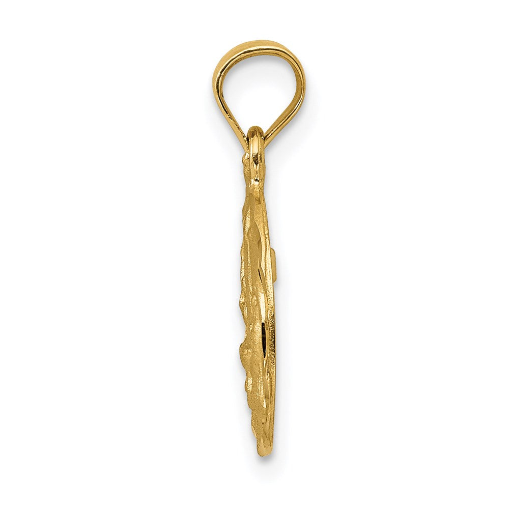 Charlie & Co Jewelry | 14k Satin / Diamond-cut Baptism Pendant - Model K6361