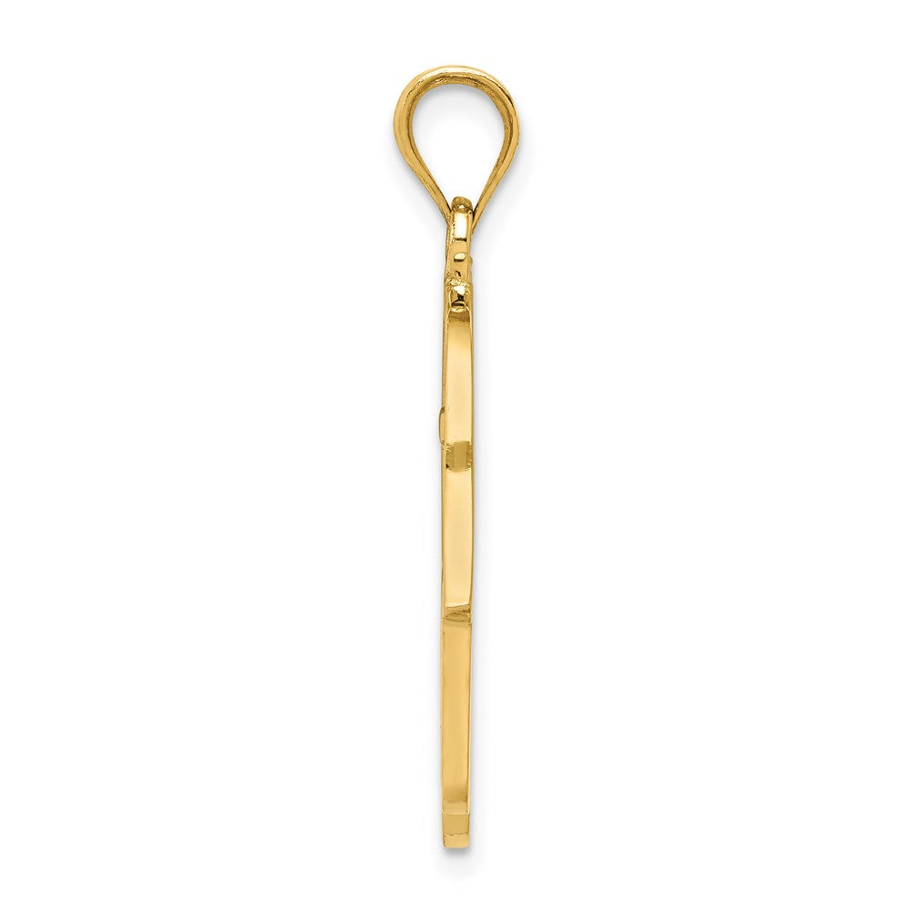 Charlie & Co Jewelry | 14k Polished Filigree Hamsa Pendant - Model K6378