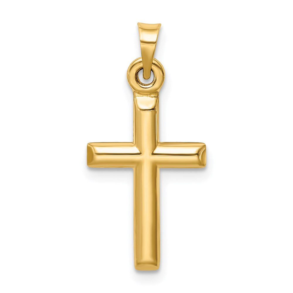 Charlie & Co Jewelry | 14k Hollow Diamond-cut Cross Pendant - Model K6398