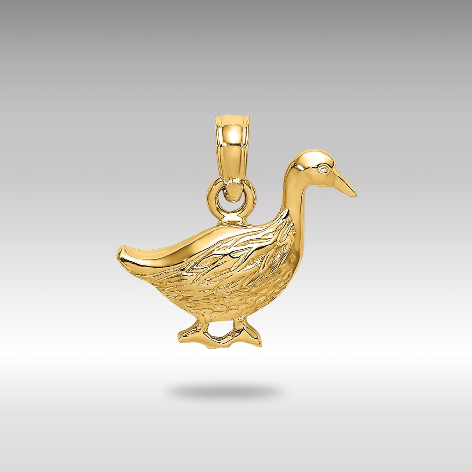 Charlie Co. Jewelry 14k Gold Goose Pendant Gold Animal Jewelry