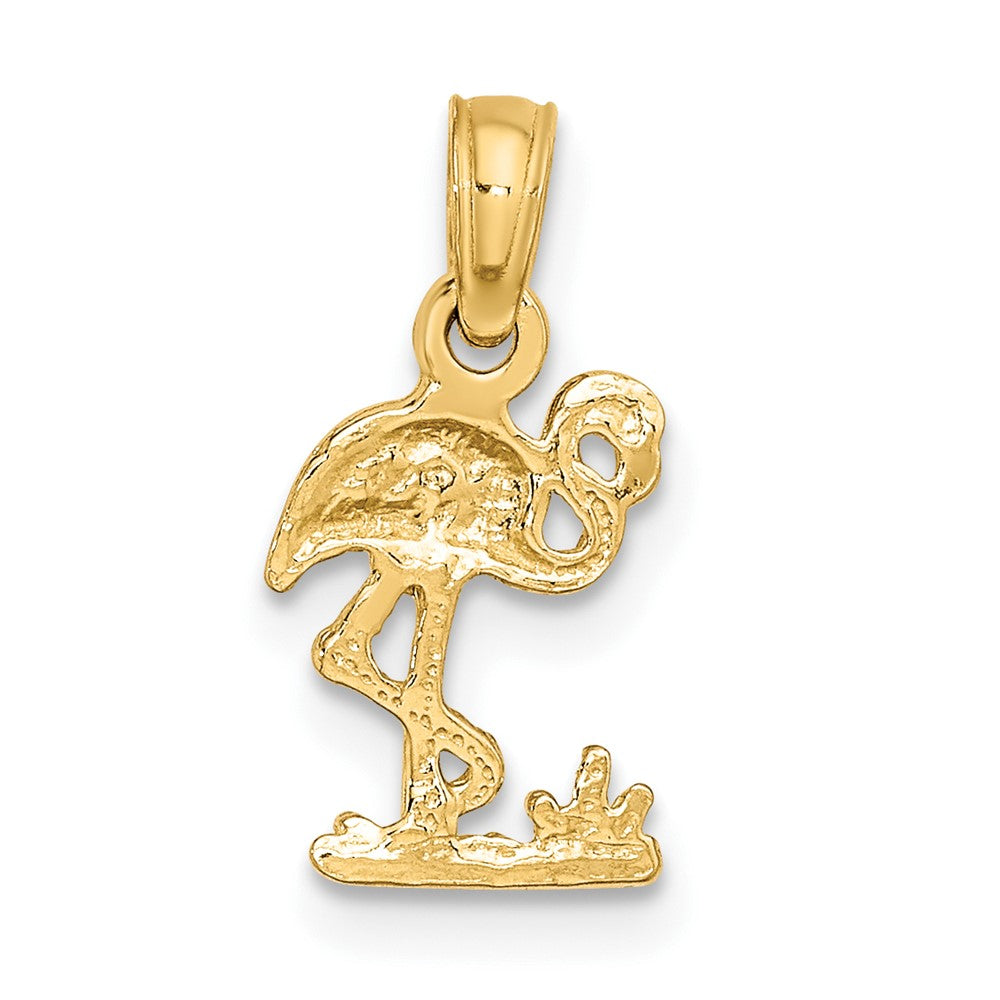 Gold Mini Flamingo Pendant Necklace Model-K6433 - Charlie & Co. Jewelry
