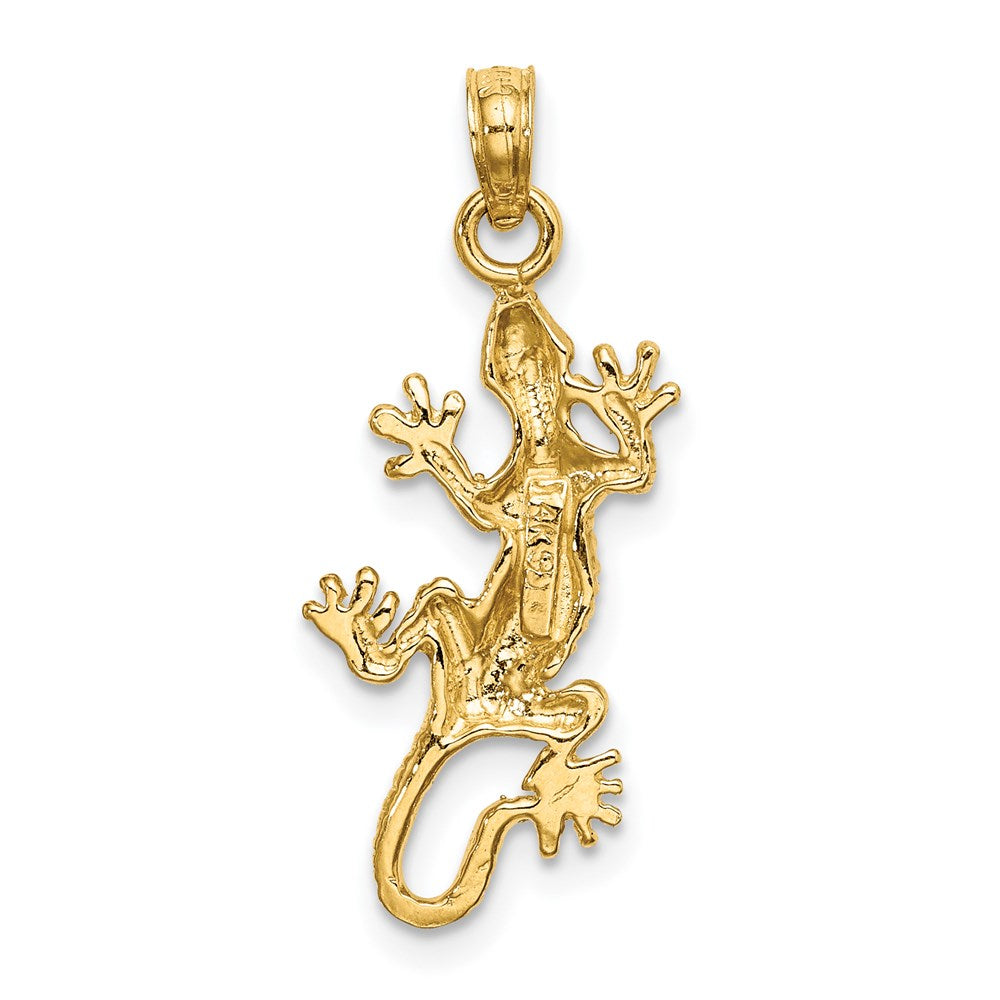 14K Gold Detailed Lizard Charm - Charlie & Co. Jewelry