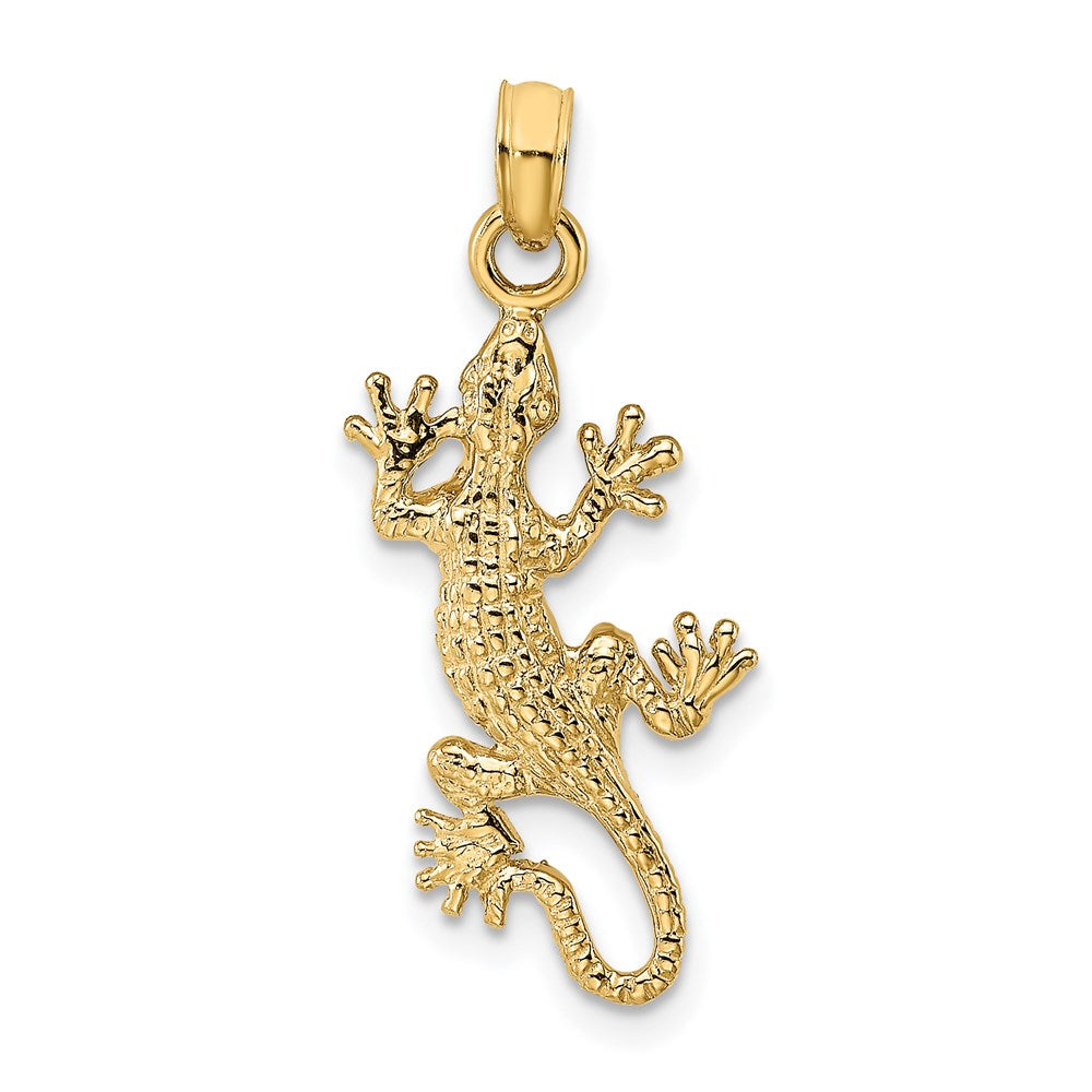 14K Gold Detailed Lizard Charm - Charlie & Co. Jewelry
