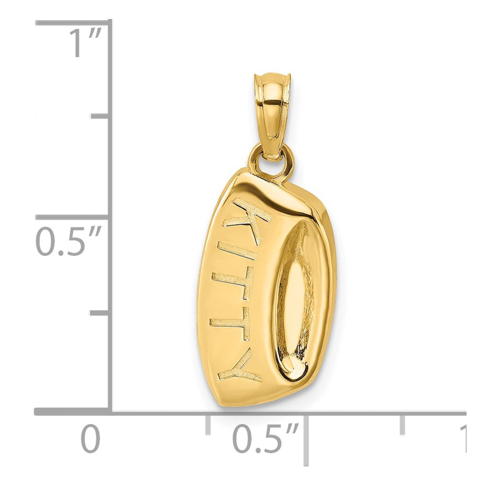 14K Gold Kitty Bowl Pendant - Charlie & Co. Jewelry