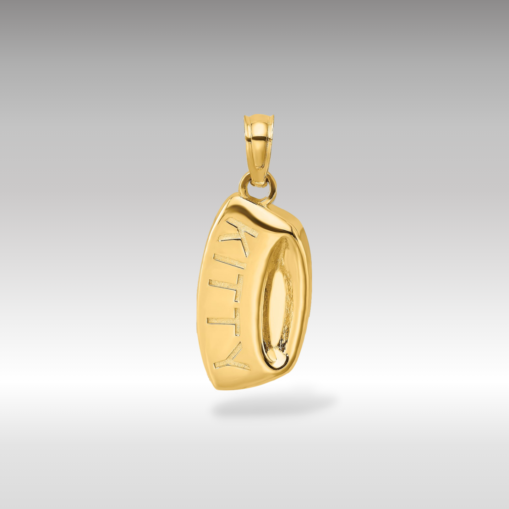 14K Gold Kitty Bowl Pendant - Charlie & Co. Jewelry