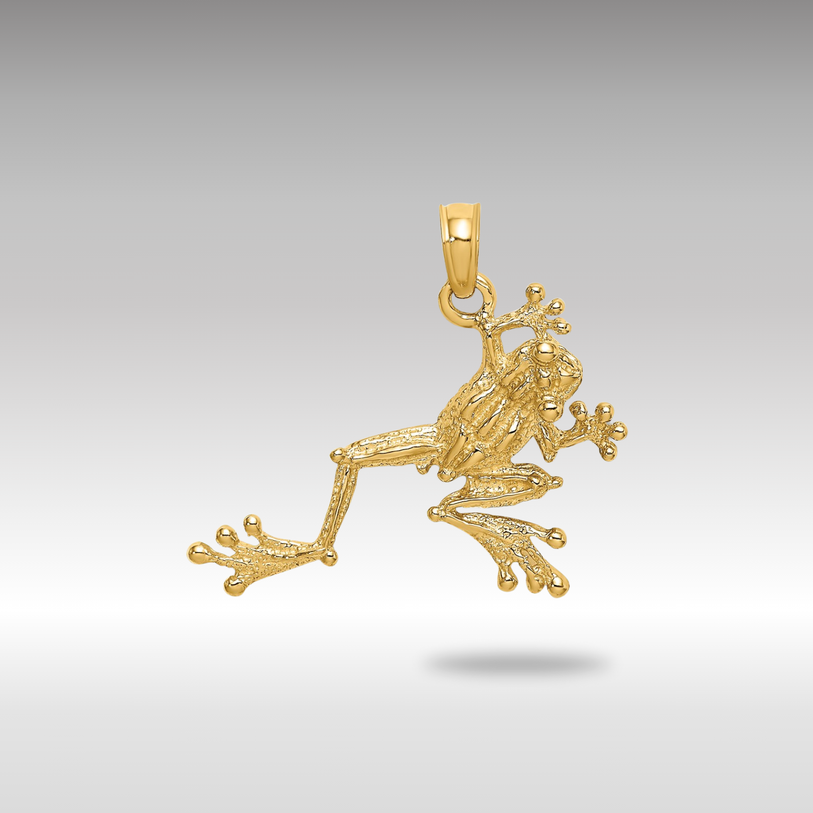 Gold Textured Frog Charm - Charlie & Co. Jewelry