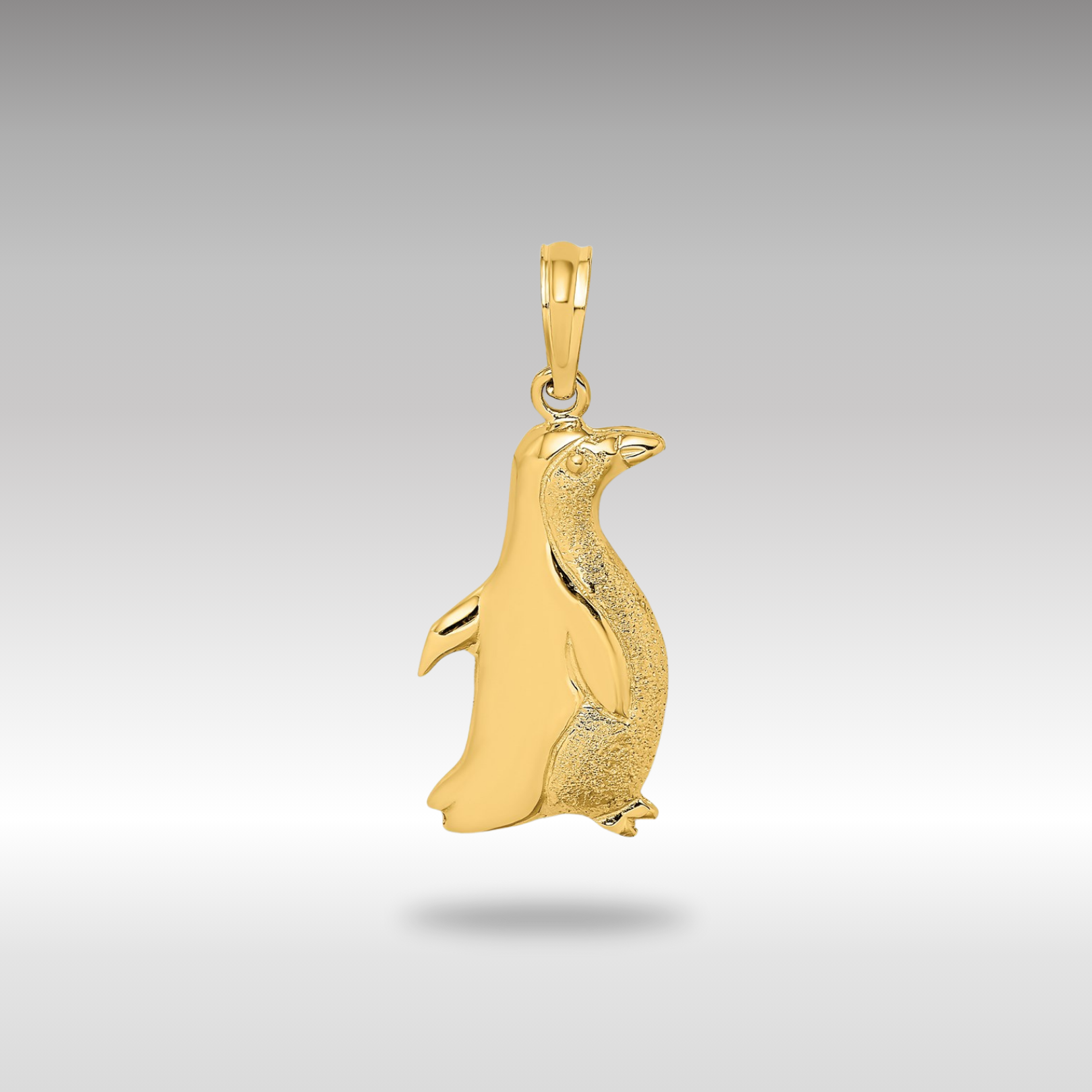 Gold Penguin Necklace Pendant Model-K6509 - Charlie & Co. Jewelry