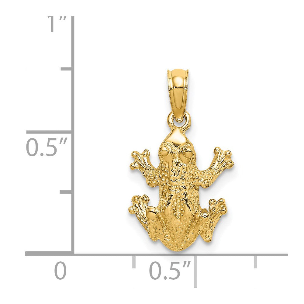 14K Gold Frog Pendant - Charlie & Co. Jewelry