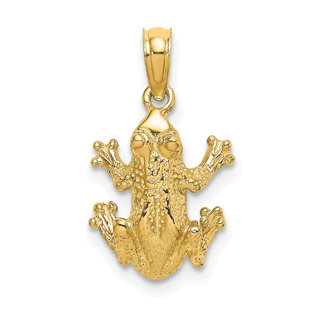 14K Gold Frog Pendant - Charlie & Co. Jewelry