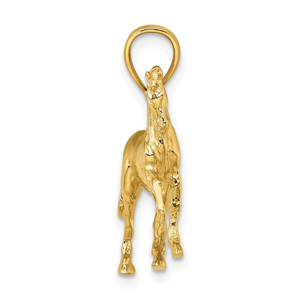 Gold 3-D Horse Charm Necklace - Model K6540 - Charlie & Co. Jewelry