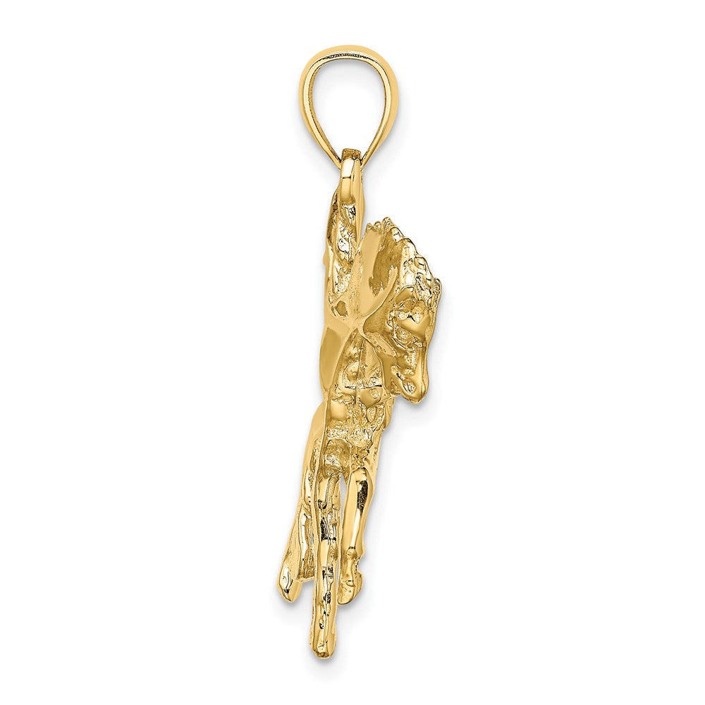 14K Gold Carousel Horse with Tail Up Pendant - Charlie & Co. Jewelry