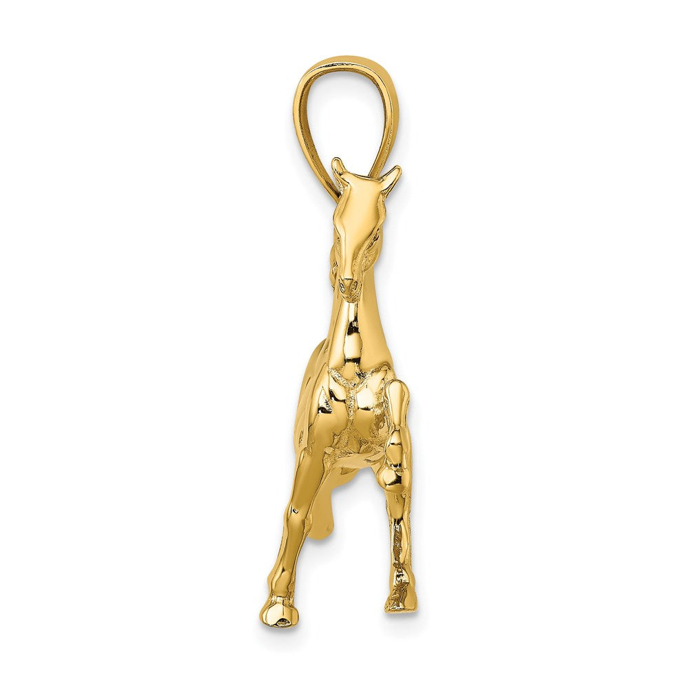 14K Gold 3D Tennessee Walking Horse Pendant - Charlie & Co. Jewelry
