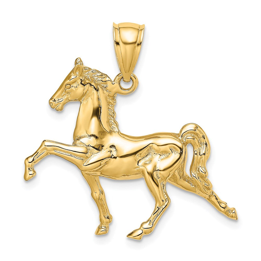 14K Gold 3D Tennessee Walking Horse Pendant - Charlie & Co. Jewelry