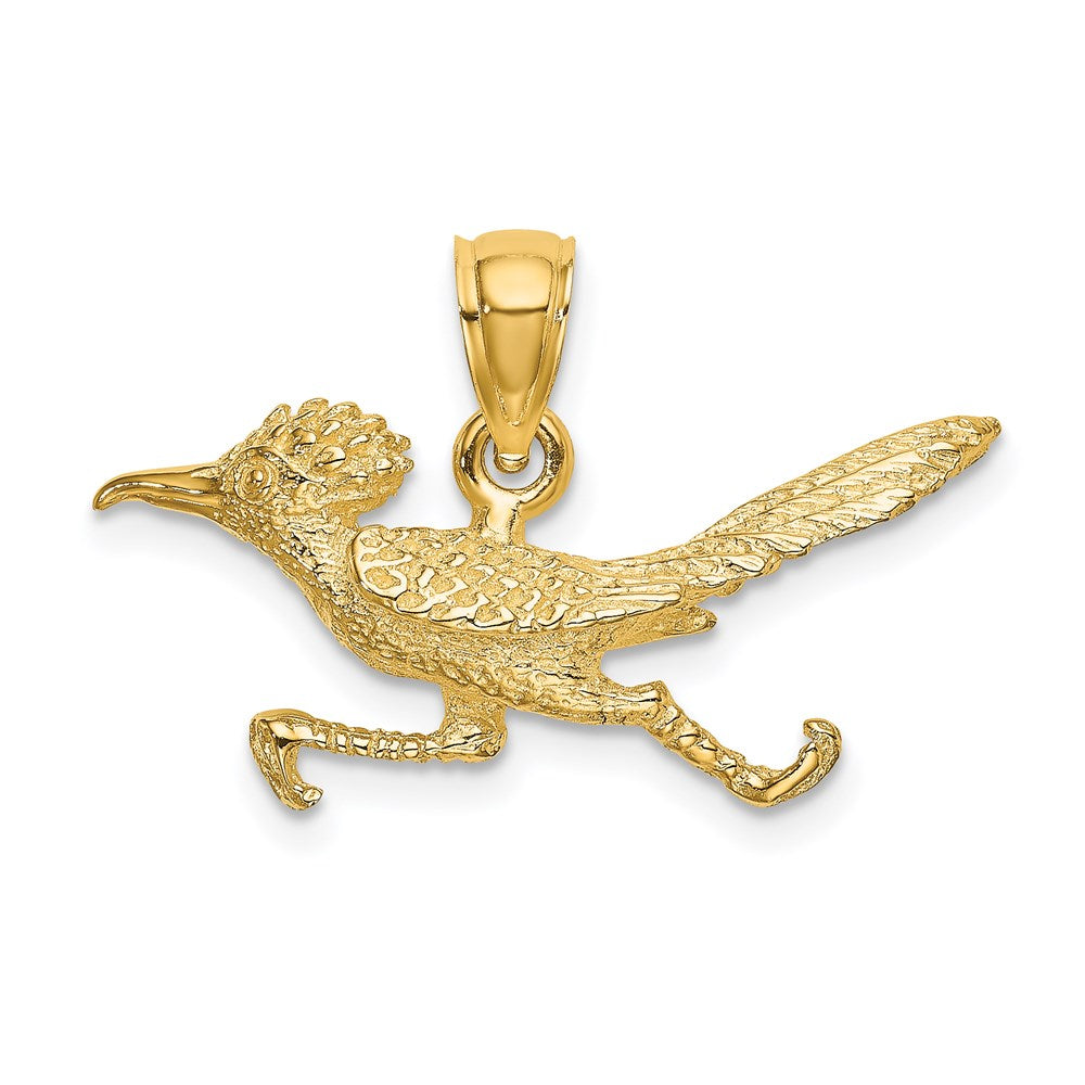 Gold 3-D Road Runner Charm Necklace - Model K6588 - Charlie & Co. Jewelry