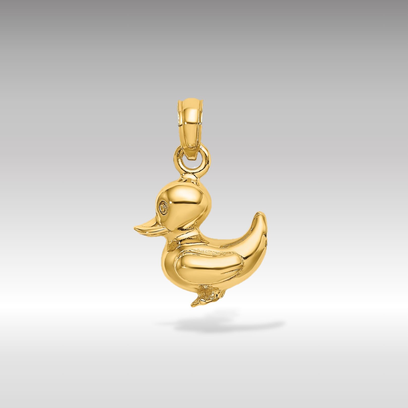 14K Gold 3D Duckling Pendant - Charlie & Co. Jewelry