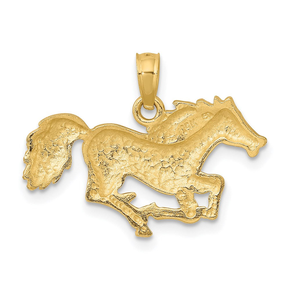 Gold Polished Running Horse Charm - Model K6591 - Charlie & Co. Jewelry