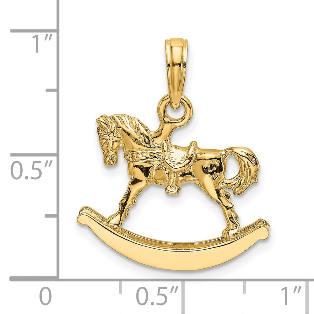 Charlie & Co Jewelry | 14k Polished 3-d Rocking Horse Charm - Model K6598