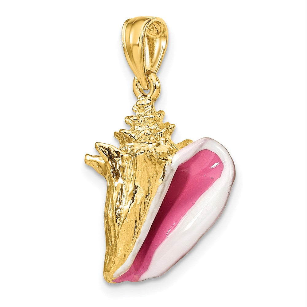 Charlie & Co Jewelry | 14k 3-d Enamel Conch Shell Charm - Model K6654
