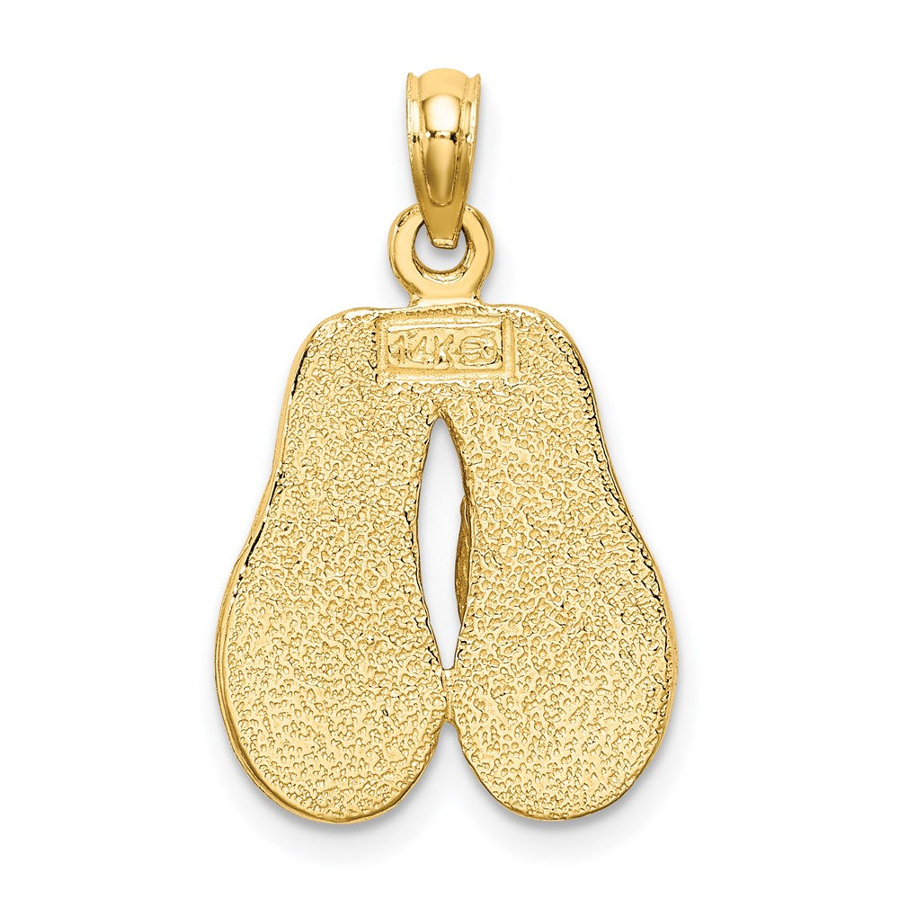 Charlie & Co Jewelry | 14k 3d W/ Pink Enamel Double Flip-flop Charm - Model K6659